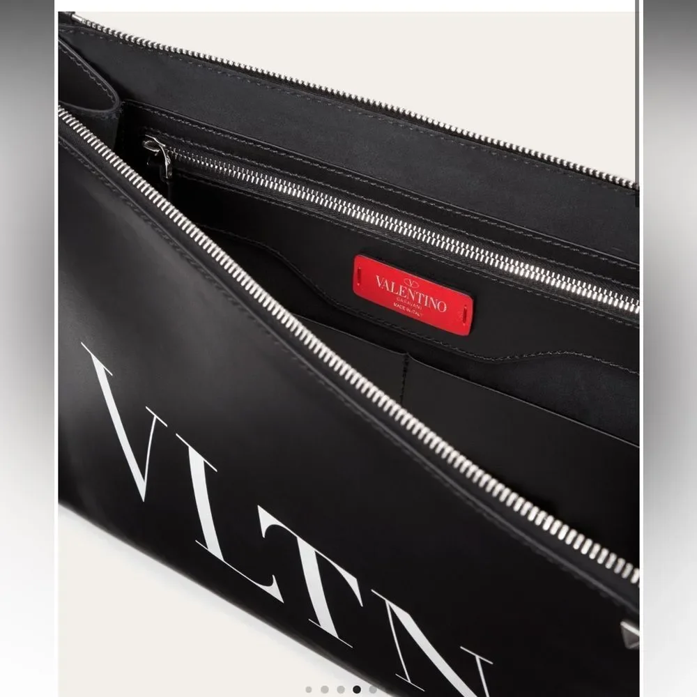 Valentino VLTN Document Holder Black/Muti‎ Color Nwt